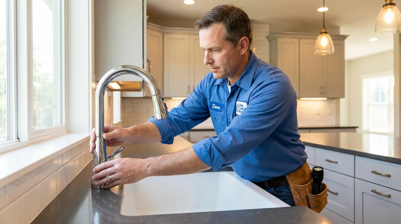 Kitchen faucet installation by Johns Plumbing LLC in Sandston