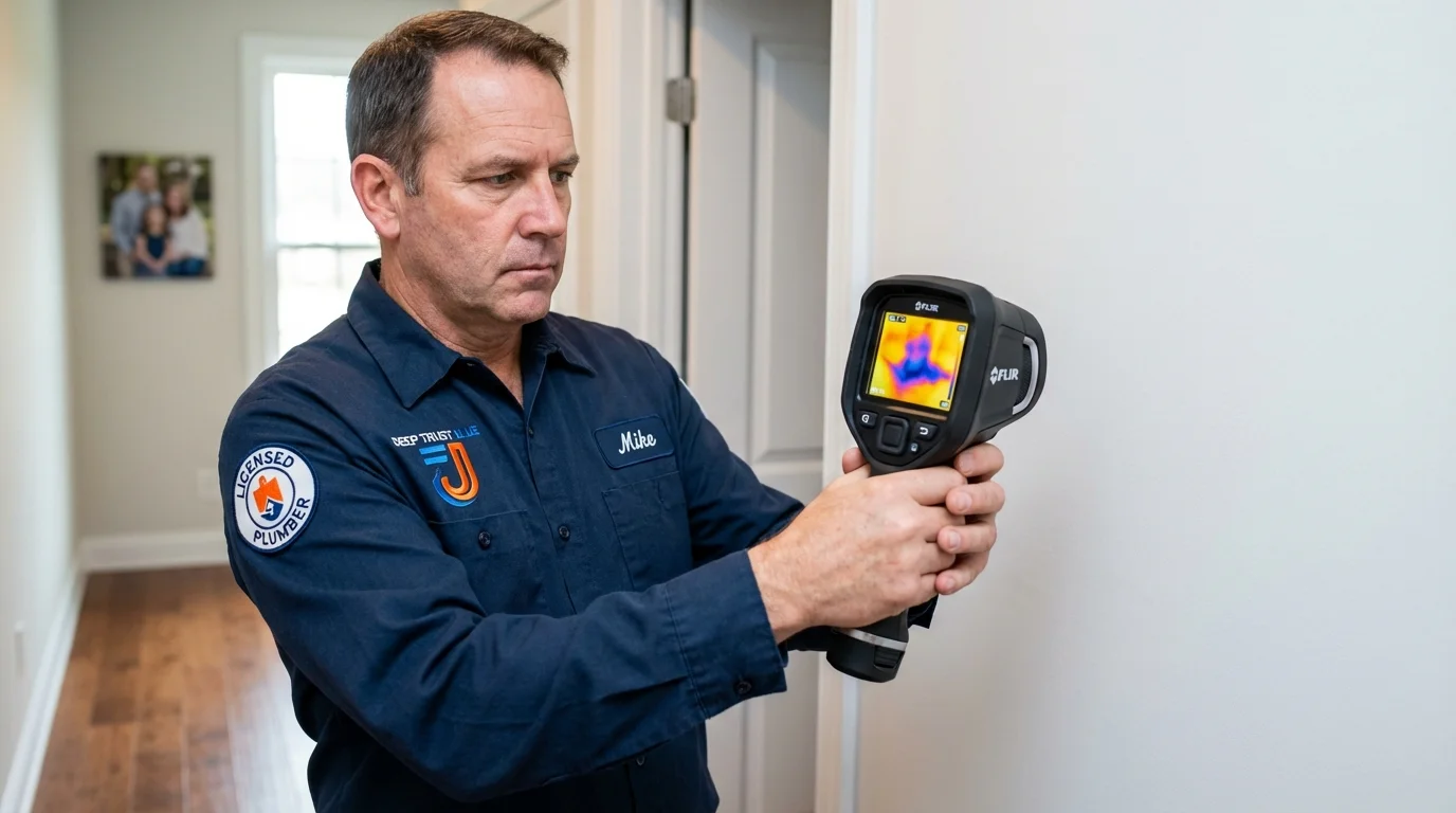 Thermal imaging leak detection by Johns Plumbing LLC in Sandston